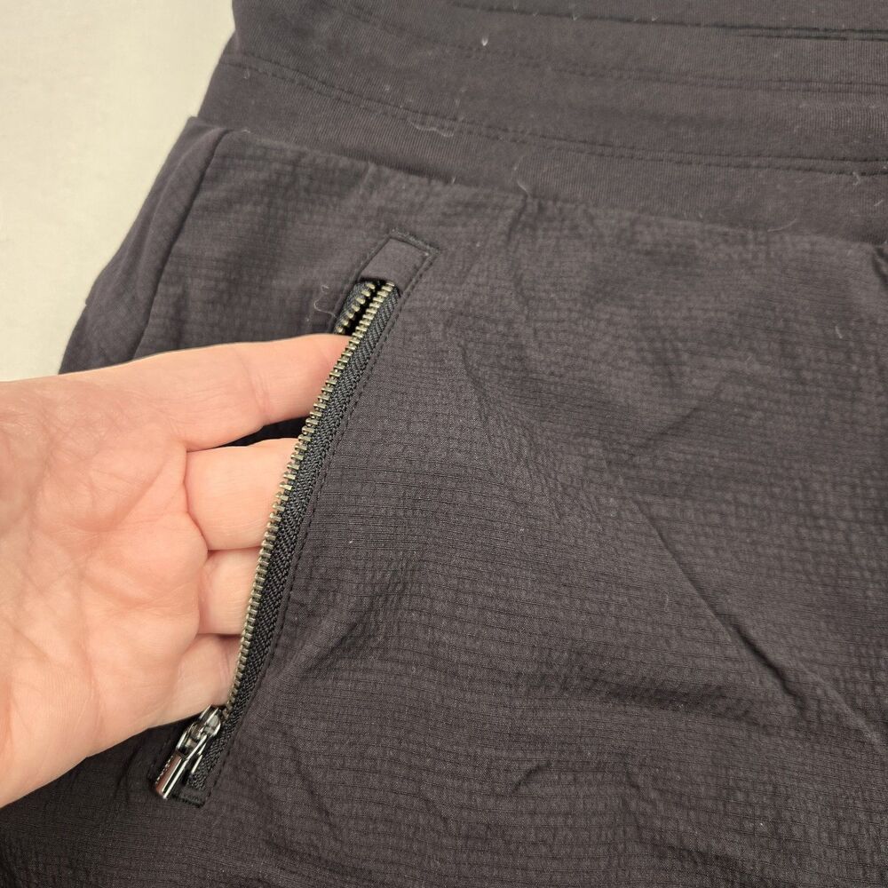 Athleta Size 12 Womens Black Skort Zip Pockets Built-In Shorts Drawstring Tennis - Picture 3 of 7